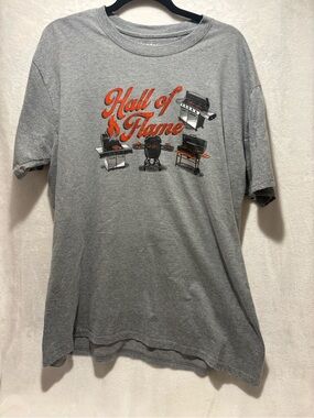 The Academy Brand Gray "Hall of Flame" Graphic Tee with Orange Accents
